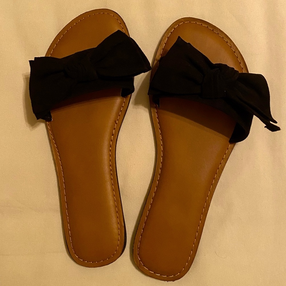 Time and Tru Open Toe Bowknot Sandals